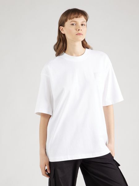 T-shirt in maglia Calvin Klein Jeans bianco