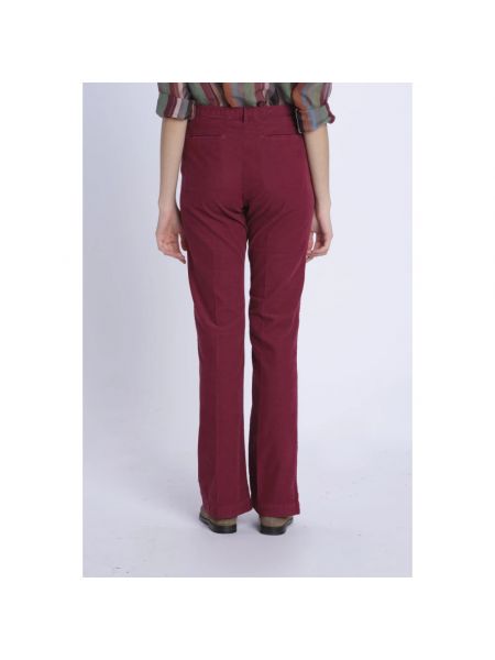 Pantalones de terciopelo‏‏‎ de algodón Massimo Alba rojo