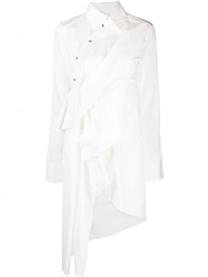 Макси рокля с панделка Marques'almeida бяло