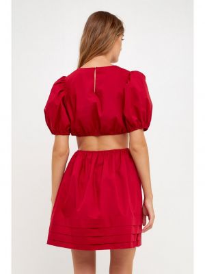 Платье мини English Factory красное