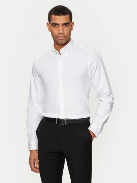 Košulja slim fit Calvin Klein bijela