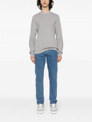 Džemperis ar apaļu kakla izgriezumu Calvin Klein pelēks
