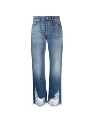 Niebieskie proste jeansy Stella Mccartney