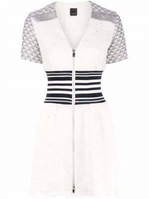 V-hals zip dress Pinko hvit