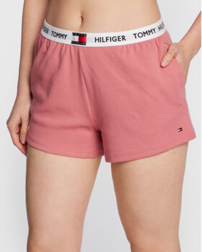 Pantaloni scurți de sport cu croială lejeră Tommy Hilfiger roz