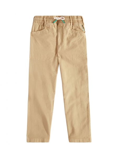 Puuvilla suoralahkeiset housut pojille Scotch & Soda Kids beige