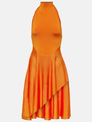Midi obleka Alaia oranžna