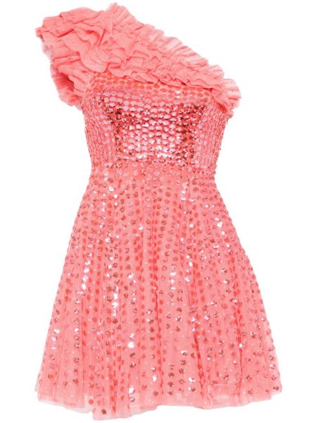 Różowa sukienka koktajlowa Needle & Thread