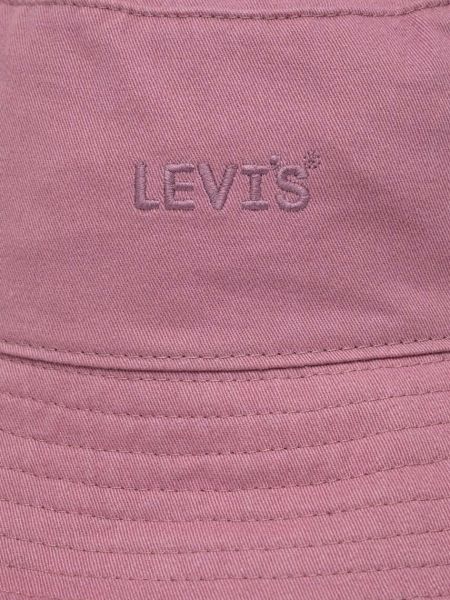 Bavlněný čepice Levi's růžový