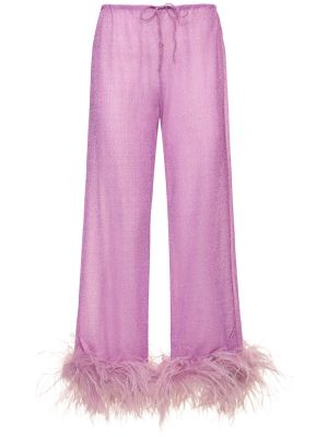 Pantalones con plumas de plumas Oséree Swimwear violeta