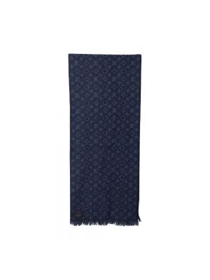 Echarpe en laine Louis Vuitton Vintage bleu