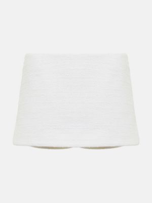 Mini falda de tweed Valentino blanco