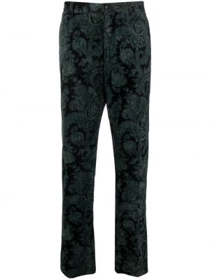 Paisley-muster puuvillased velvetist püksid Etro