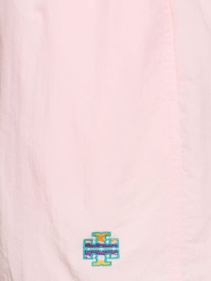 Найлонови шорти Tory Sport розово