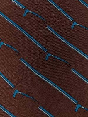 Hedvábná kravata s potiskem Gucci Pre-owned