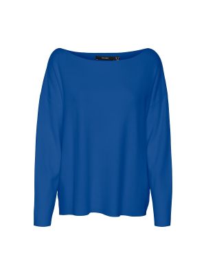 Cárdigan de punto de tela jersey con escote barco Vero Moda azul