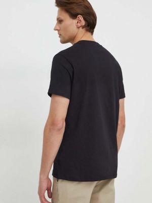 Bavlněné tričko s aplikacemi Guess černé