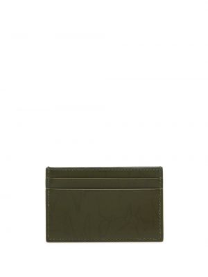 Δερμάτινος πορτοφόλι με σχέδιο Alexander Mcqueen πράσινο