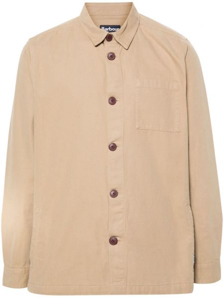 Chemise longue en coton Barbour marron