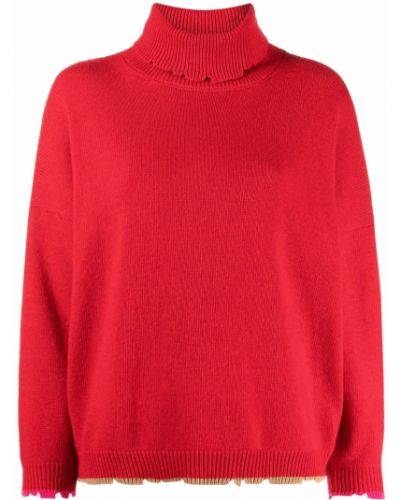 Jersey de cuello vuelto de tela jersey Semicouture rojo