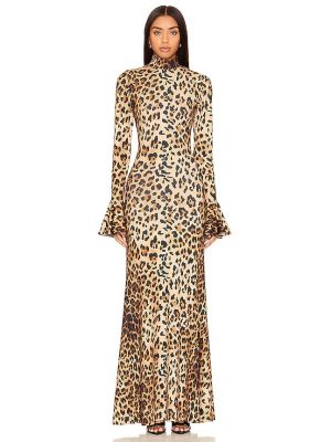 Vestido largo con estampado leopardo Ronny Kobo