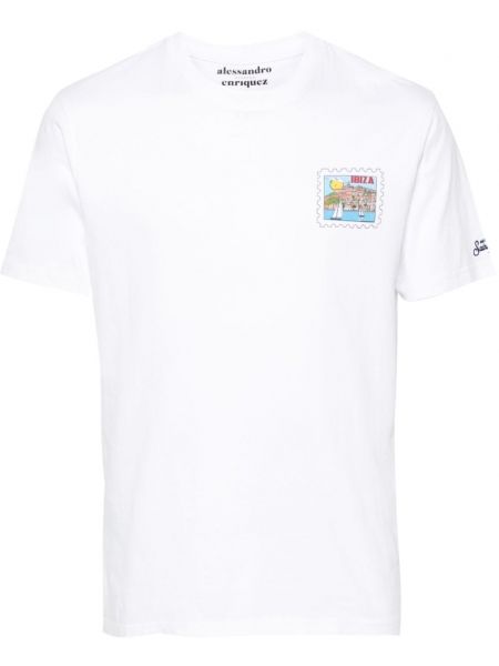 Βαμβακερή μπλούζα Mc2 Saint Barth λευκό