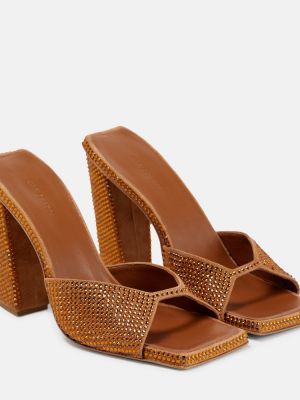 Krištáľové sandále Gia Borghini oranžová