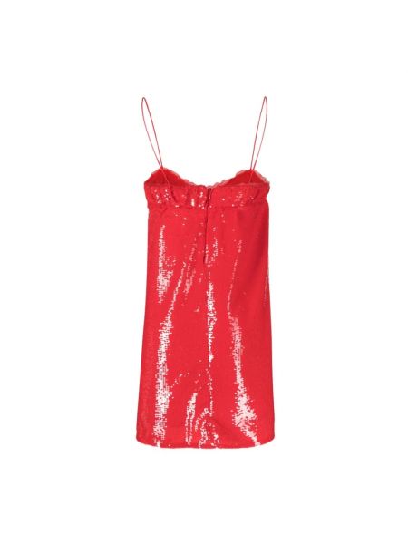 Mini vestido con lentejuelas Ganni rojo