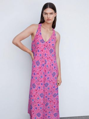 Платье Mango розовое