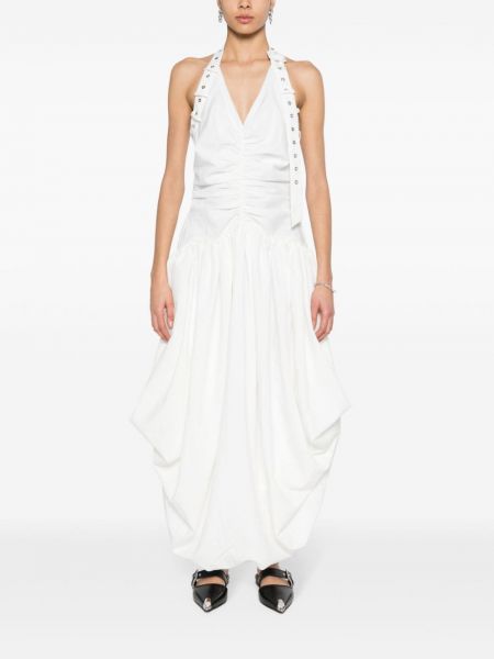 Drapeeritud kleit Rokh valge