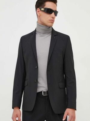 Gyapjú kabát Karl Lagerfeld fekete