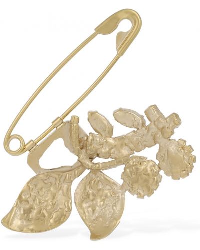 Megfordítható virágos bross Maison Margiela aranyszínű