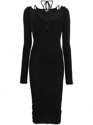 Μίντι φόρεμα Versace Jeans Couture μαύρο