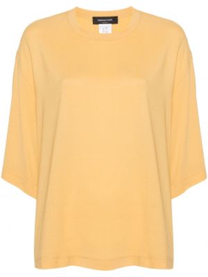 Krepa t-krekls šifona Fabiana Filippi oranžs