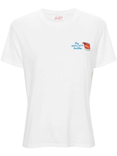 T-shirt aus baumwoll Mc2 Saint Barth weiß