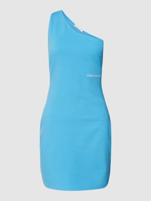 Sukienka mini dopasowana Calvin Klein Jeans niebieska