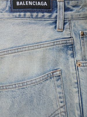 Jeans en coton Balenciaga bleu