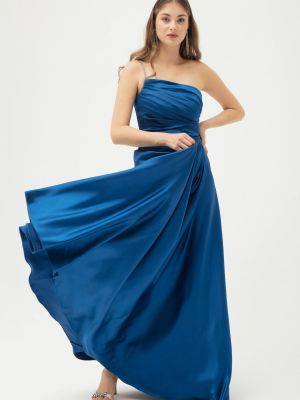 Saténové večerní šaty Lafaba modré