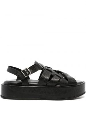 Kožené sandále Moma čierna
