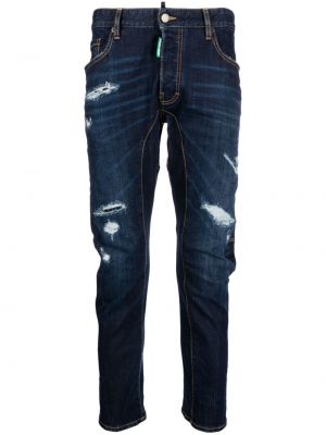 Slim fit jeans 7/8 Dsquared2 blå