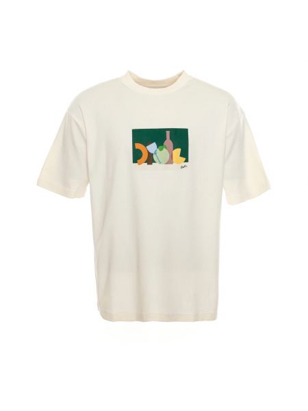 T-shirt mit print Drôle De Monsieur beige