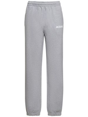 Pantalones de chándal de algodón Jacquemus gris