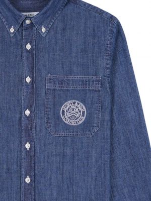Siuvinėta džinsiniai marškiniai Sporty & Rich mėlyna