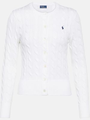 Cardigan en coton en tricot Polo Ralph Lauren blanc