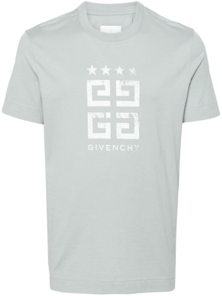 Pamučna majica s printom Givenchy plava