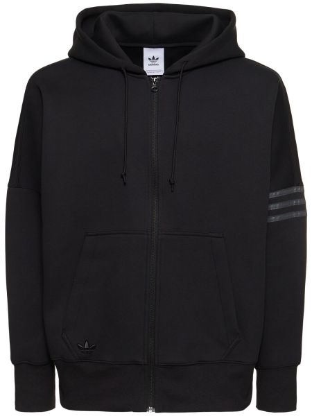 Medvilninis džemperis su gobtuvu Adidas Originals juoda