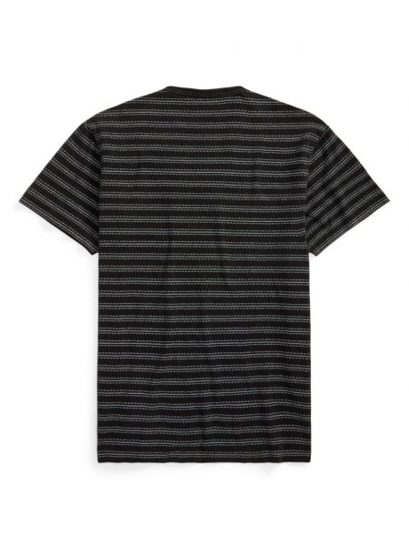 Svītrainas kokvilnas t-krekls ar apdruku Ralph Lauren Rrl