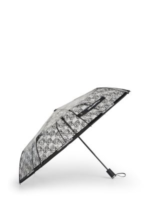 Caurspīdīgs lietussargs Karl Lagerfeld melns