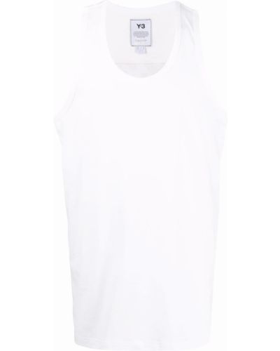 Camiseta sin mangas con estampado Y-3 blanco