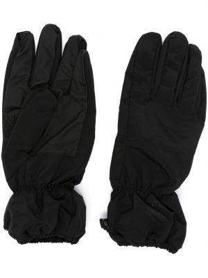 Czarne rękawiczki z nadrukiem Stone Island